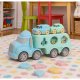 LeanToys Ciężarówka Laweta Sorter Edukacyjny Z Autkami Klocki Pastelowa Plastik 5