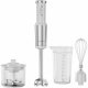 Hand Blender, 1200W in CB, White, Tiger Teeth Cutter, Whisk, Food Processor, Cup 1
