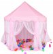 Retoo Namiot zamek pałacowy z podłogą różowy dla dzieci 600-23 3