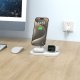 Ładowarka Alogy Ładowarka indukcyjna 3w1 ze stojakiem na smartfon Apple Watch AirPods MagSafe - biała 5