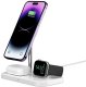 Ładowarka Alogy Ładowarka indukcyjna 3w1 ze stojakiem na smartfon Apple Watch AirPods MagSafe - biała 6