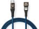 Kabel USB NEDIS USB-Kabel USB 2.0 | Apple Lightning 8-Pin | USB-C™ Stecker | 60 W | 480 Mbps | Niklowany | 1.00 m | okrągły | Spleciony / Nylon | Niebieski / Czarny 1