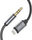 Kabel Boste Przewód audio iPhone Lightning - mini jack 3.5mm 1m - czarny Tech-Protect (1031071) 1