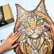 Mruu&Pruu Puzzle Drewniane KOT LEŚNY DUŻE XXL | Układanka Prezent Dla Dorosłych 4