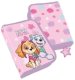 Paw Patrol Girls Filled single decker pencil case, 300D polyester with glitter printed stars,  20 x 12.8 x 3 cm. Contents: 8 triangular sharpened colour pencils, 1 triangular sharpened pencil, pencil sharpener, 15 cm ruler, 1 big eraser 13 x 4.5 x 1 cm. P 1