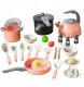 Zestaw Kuchenny Garnki Akcesoria Do Gotowania Jedzenie Różowe 32 el. 2