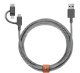Kabel USB Native Union Belt Cable Universal - kabel USB-A - USB-C/lightning/microUSB, 2 m (zebry) 1
