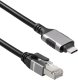 Kabel USB Cordial Maxtrack USB-C® / RJ45 Adapter sieciowy CAT 6 [1x USB-C® stik - 1x RJ45-stik] 1 m Czarny 1