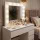ModernHome Toaletka kosmetyczna z lustrem i oświetleniem 5 szuflad taboret (5019) 3