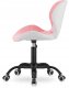 Krzesło obrotowe VASTO OFFICE PU PINK+WHITE SMOKE 4
