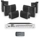Zestaw czarnych głośników naściennych 8x 4'' ze wzmacniaczem one size 1