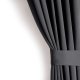 Zasłona blackout 90% na taśmie z szarfą 140x230 stalowa Restilo 2