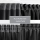 Zasłona blackout 90% na taśmie z szarfą 200x270 cm czarna Restilo 13