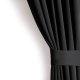 Zasłona blackout 90% na taśmie z szarfą 200x270 cm czarna Restilo 2