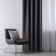 Zasłona blackout 90% na taśmie z szarfą 200x270 cm czarna Restilo 6