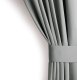 Zasłona blackout 90% na taśmie z szarfą 200x300 cm szara Restilo 2