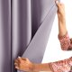 Zasłona blackout 90% na taśmie z szarfą 200x175 cm pudrowy róż Restilo 9