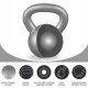 Kettlebell żeliwny 4 kg hantel kula Gorilla Sports 2