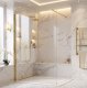 Kabina prysznicowa Walk-In Rea Flexi Transparent / Gold 110 3