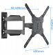 Uchwyt do telewizora 32"-60", na ścianę, do 31,8 kg, VESA, regulacja 2