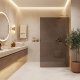 Kabina prysznicowa Walk-In Rea Flexi Brown / Gold 130 4