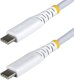 Kabel USB StarTech STARTECH.COM 2m Biały USB-C kabel 60W 3A PD Dwuwarstwowy pleciony Nylon-TPE-pokrowiec wytrzymały USBC Laptop-Handy kabel 1