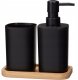 Bathroom Solutions Komplet łazienkowy CUB, czarny, 3 sztuki 1