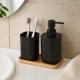 Bathroom Solutions Komplet łazienkowy CUB, czarny, 3 sztuki 2