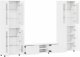 vidaXL Zestaw szafek RTV z szufladą Biały 5