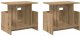 vidaXL vidaXL Stół pod telewizor 2 pcs Dąb rzemieślniczy 50 x 35 x 45 cm 2