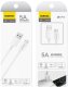 Dudao przewód kabel USB Typ C 2.1A 1m biały (L4T 1m white) 2