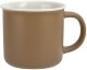 Kubek ceramiczny 355 ml brązowy z białym środkiem 2