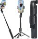Kijek do selfie stick uchwyt na telefon tripod statyw pilot bluetooth 90cm 1