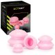 Masażer Eleosklep Bańki chińskie gumowe do masażu zestaw 4 szt. antycellulitowy różowe UNIWERSALNY 1