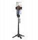 Selfie stick Hoco Live stand Hoco z magnetycznym oraz uniwerslanym mocowaniem z pilotem bezprzewodowym K27 PRO czarny 3
