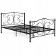 Łóżko metalowe ModernHome romantyczne 140x200 cm 6
