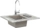 vidaXL Zlew Szary 560 x 460 mm 80% Kwarc i 20% Żywica 2