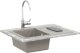 vidaXL Zlew Szary 670 x 460 mm 80% Kwarc i 20% Żywica 2