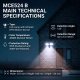 Kinkiet Maclean Ścienna lampa LED Maclean, z czujnikiem PIR, 20W, 1500lm, IP65, neutral white 4000K, czarna, MCE524 B 11