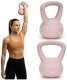 Kettlebell miękki 4kg kula odważnik hantla ciężar do ćwiczeń fitness, jasnoróżowy UNIWERSALNY 1