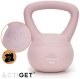 Kettlebell miękki 4kg kula odważnik hantla ciężar do ćwiczeń fitness, jasnoróżowy UNIWERSALNY 20