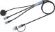 Kabel USB Sandberg 3in1 Travel Charge Cable 100 W 1.2 m USB A/USB C 2 x USB-C/MagSafe Czarny 1