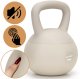 Kettlebell miękki 10 kg kula odważnik hantla ciężar do ćwiczeń fitness, beżowy UNIWERSALNY 20