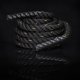 Lina treningowa do crossfit 9 m Battle Rope Power do ćwiczeń siłowych czarna UNIWERSALNY 19