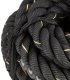 Lina treningowa do crossfit 9 m Battle Rope Power do ćwiczeń siłowych czarna UNIWERSALNY 25