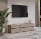 Szafka RTV CROSS 3K3S 180cm congo/czarna HELVETIA 5