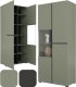 Witryna wysoka CROSS 3D 80cm zielona/czarna HELVETIA 7