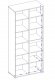 Witryna wysoka CROSS 3D 80cm zielona/czarna HELVETIA 9