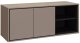 Szafka pod umywalkę nablatową GAJA 2D 120cm congo/czarna z regałem HELVETIA 1