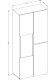 Witryna wysoka CROSS 3D 80cm dąb wotan/czarna HELVETIA 7